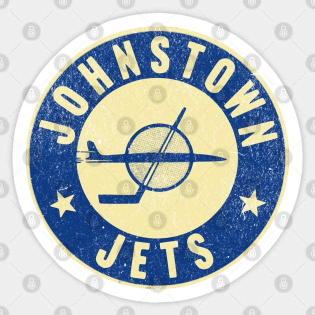 Retro Hockey Johnstown Jets Hockey Team Pennsylvania Sticker by Yesteeyear
